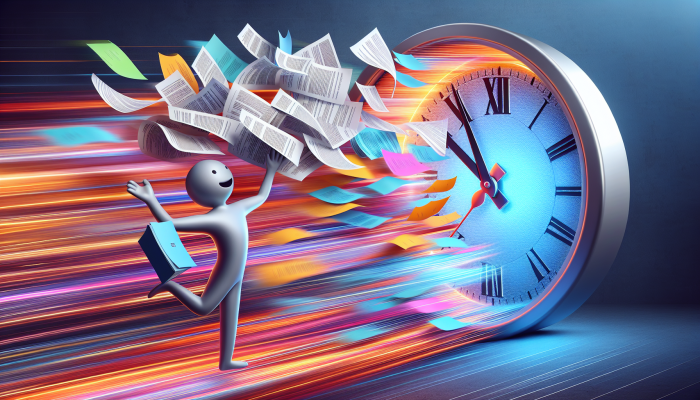 Debt Consolidation Loans Without Credit Checks: Complete Guide | DCL A person consolidating colorful debt papers into one glowing payment document, symbolizing relief and simplicity.
