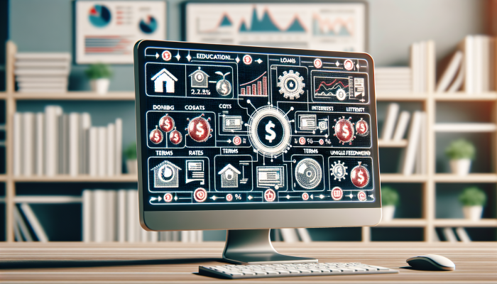 Debt Consolidation Advice: Top Websites to Explore | DCL A detailed chart comparing loan options with costs, rates, terms, and user feedback on a computer screen.