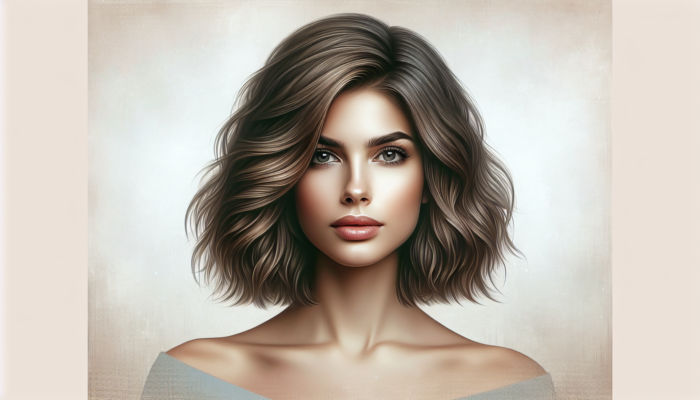 Medium Length Haircuts: A woman with a layered medium haircut, showing increased volume and texture, styled to change her look.