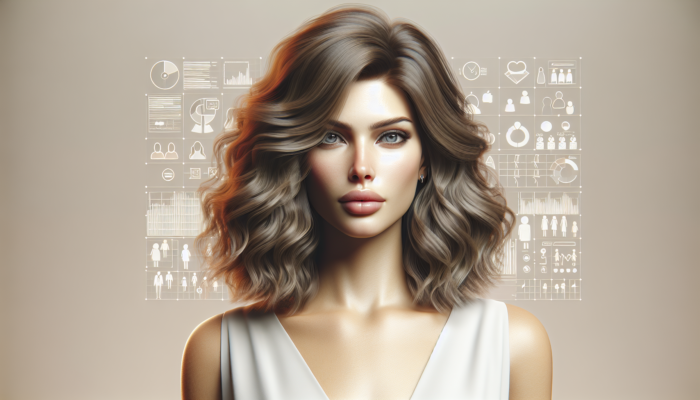 Woman with medium layered hair in soft, tousled waves, showing texture and volume, styled with mousse and curling wand.