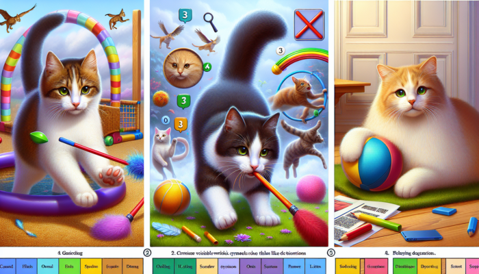 Three cats showcasing different play styles: active, curious, and laid-back.