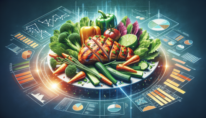 Protein With Whole Foods: Grilled chicken with colourful leafy greens, illustrating protein and whole foods' nutritional synergy.