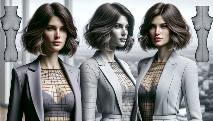 A woman with medium length, voluminous hair, styled elegantly and practically, enhancing fullness for thin hair.