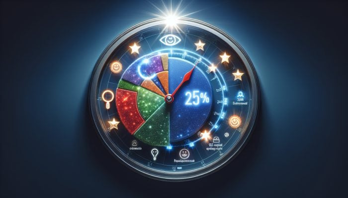 A business dashboard illustrating a 25% revenue increase, customer reviews, SEO profiles, and Google ratings, complete with a 15-minute timer.