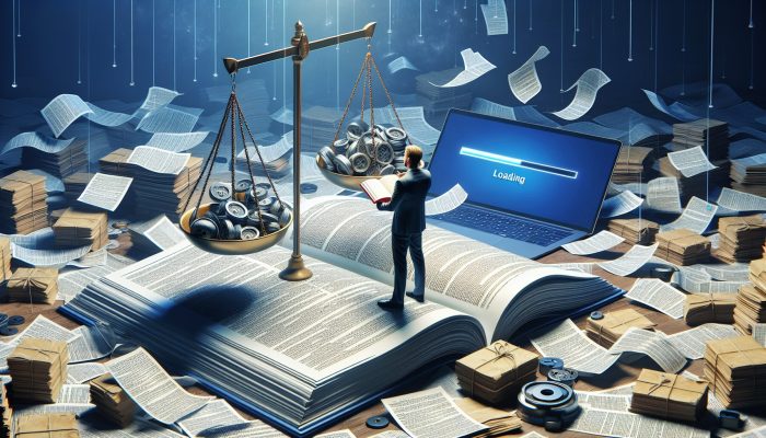 Debt Consolidation Loans for Small Debts: UK Guide | DCL Individual at desk with financial documents, reading debt consolidation guide, laptop open to loan application site.