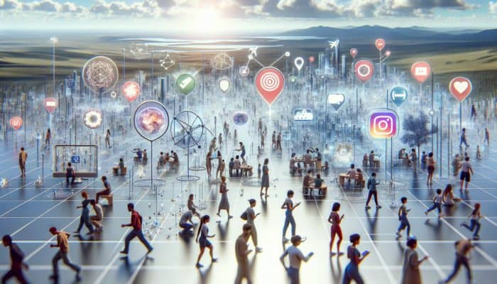 Optimise for Decision Moments: Diverse digital landscape with users on TikTok, Reddit, ChatGPT, Amazon; Google minimised in background.