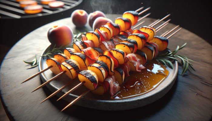 Grilled Peach and Bacon Skewers: A Summery Delight